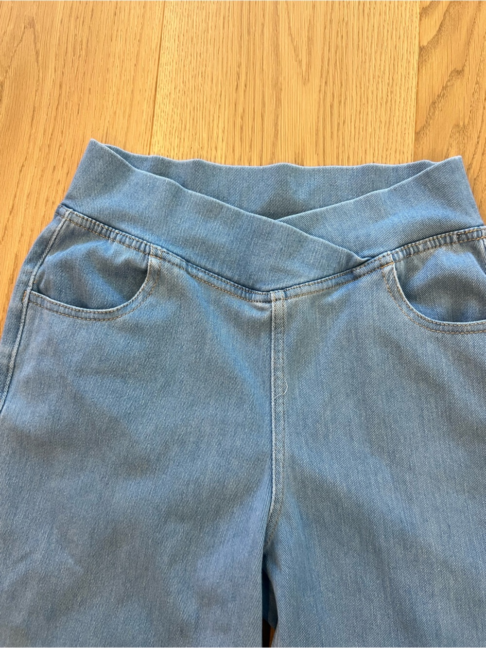 Source Unknown Light Blue Kids Denim Jeggings with V-Waistband